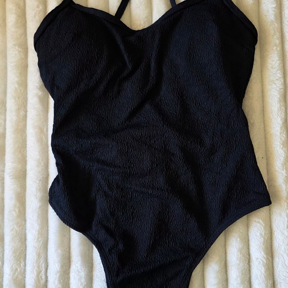 Classic Black One-Piece Swimsuit ; XS